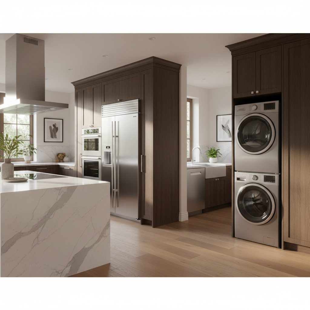 Premium household appliances in a luxury home environment