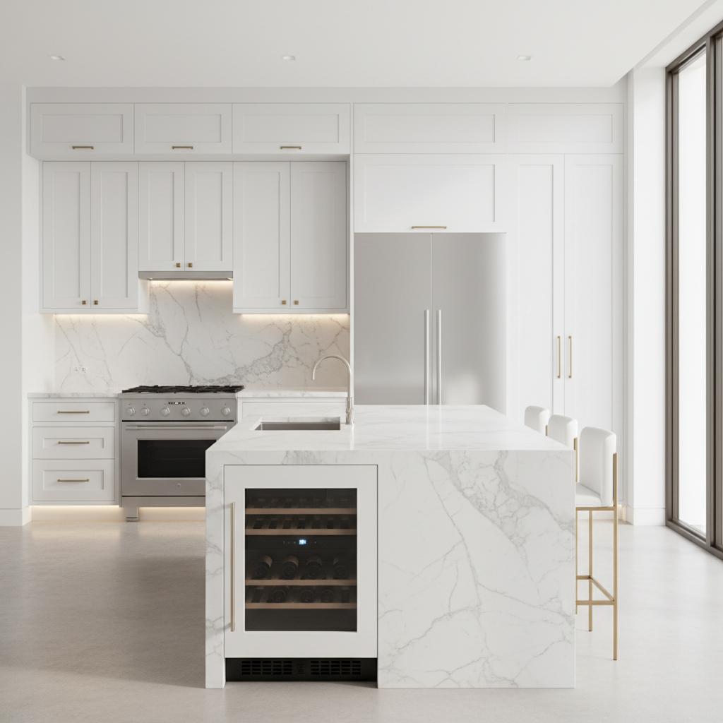 Luxury modern kitchen with premium appliances