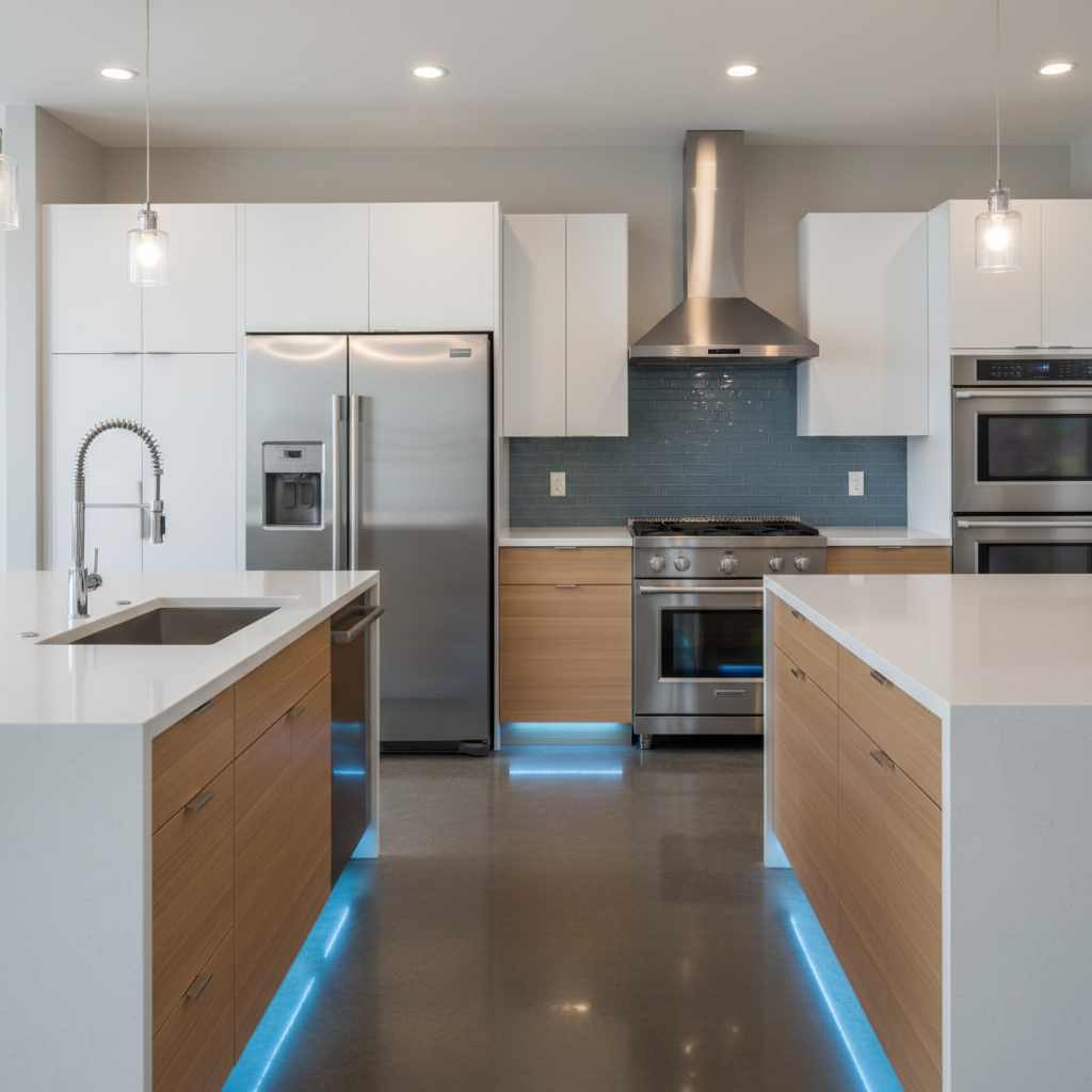Modern Sacramento residential kitchen with stainless appliances